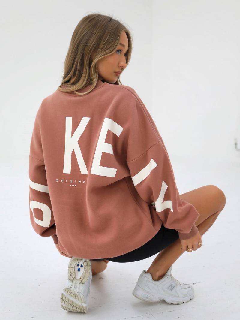 Burnt Orange Blakely Isabel Oversized Jumper | BKSG-52683
