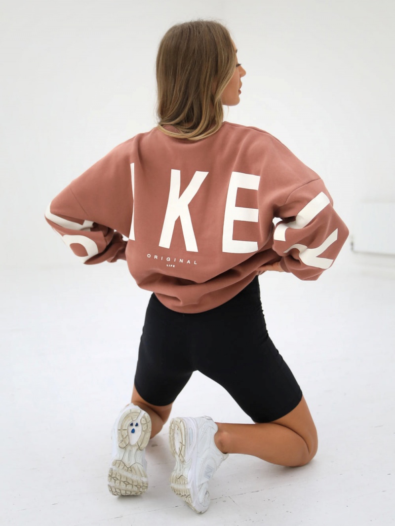 Burnt Orange Blakely Isabel Oversized Jumper | BKSG-52683