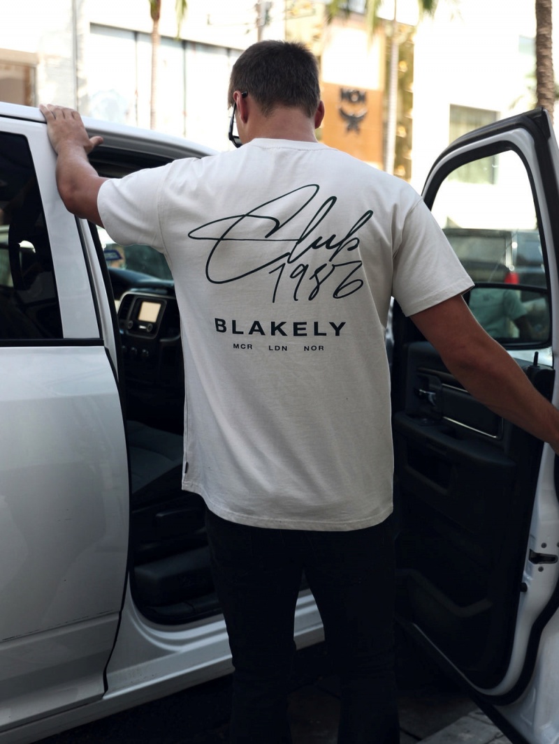 Chalk Blakely Club Relaxed T-Shirt | IHYJ-51430