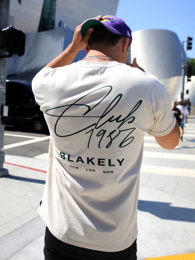 Chalk Blakely Club Relaxed T-Shirt | IHYJ-51430