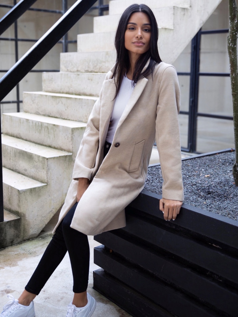 Chalk Blakely Mabel Tailored Longline Coat | KPYE-95316