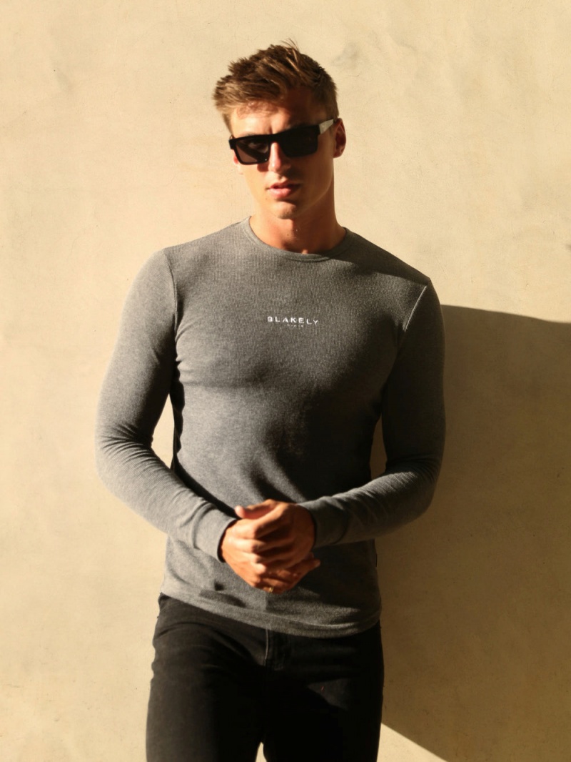 Charcoal Blakely Alezio Textured Jumper | FNJI-58290