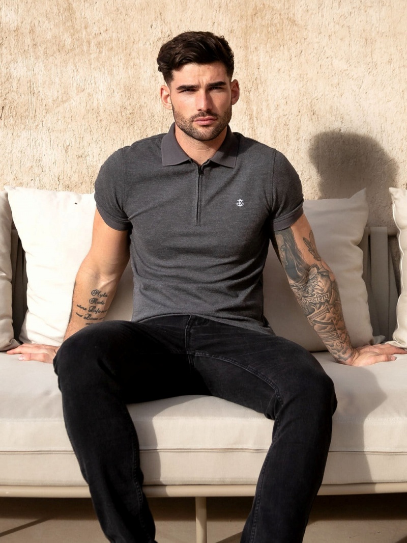 Charcoal Blakely Aspen Polo | MPYJ-80914
