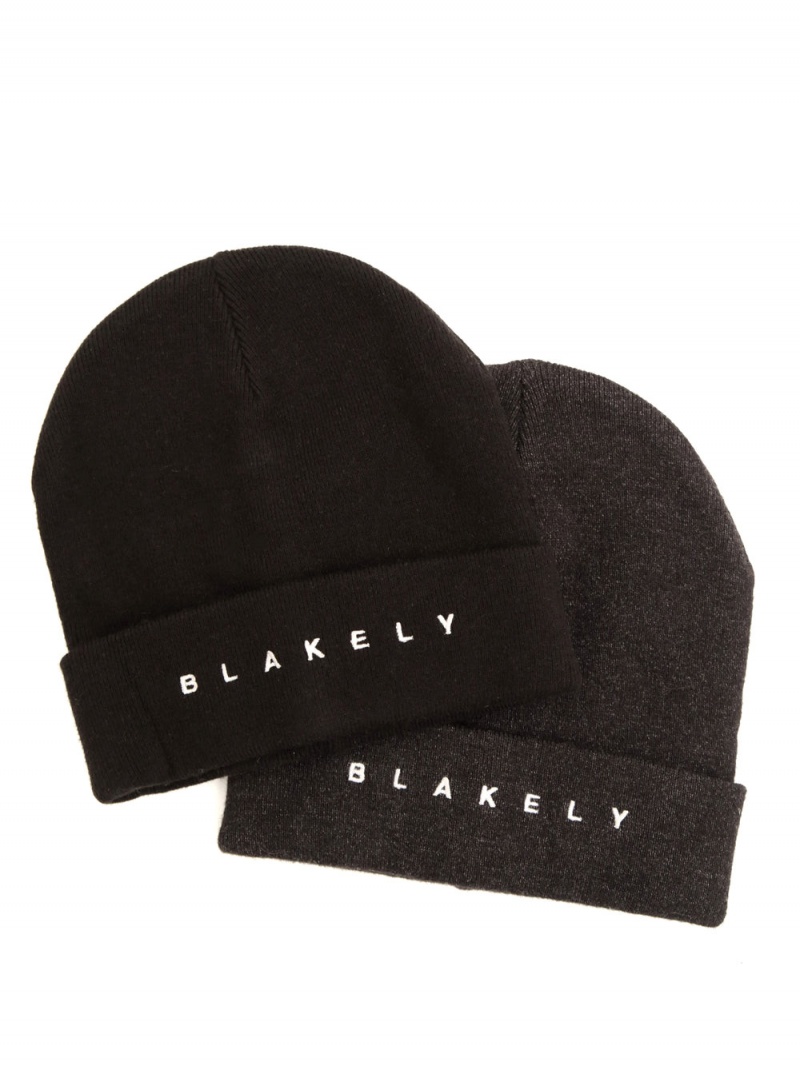 Charcoal Blakely BLK Beanie | MXHT-16450