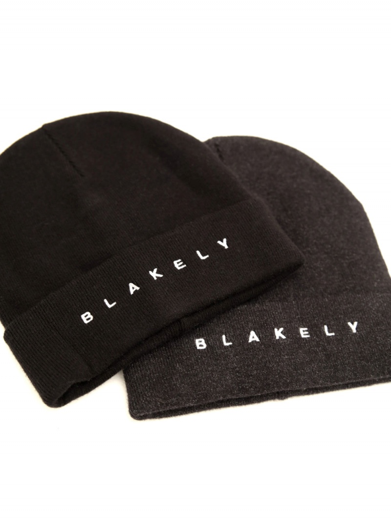 Charcoal Blakely BLK Beanie | MXHT-16450