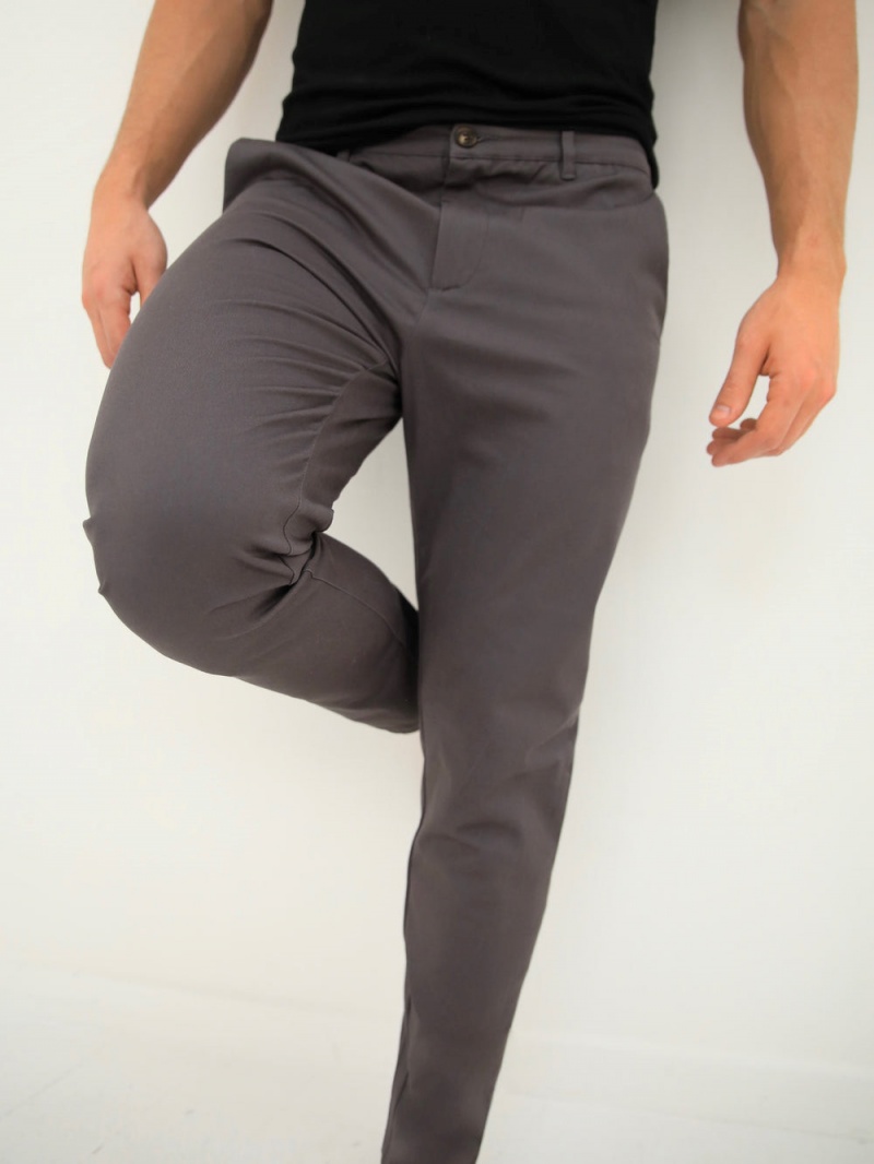 Charcoal Blakely Cavill Slim Fit Tailored Chinos | FIRX-05798