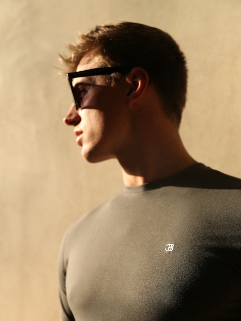 Charcoal Blakely Initial T-Shirt | BNOJ-53182