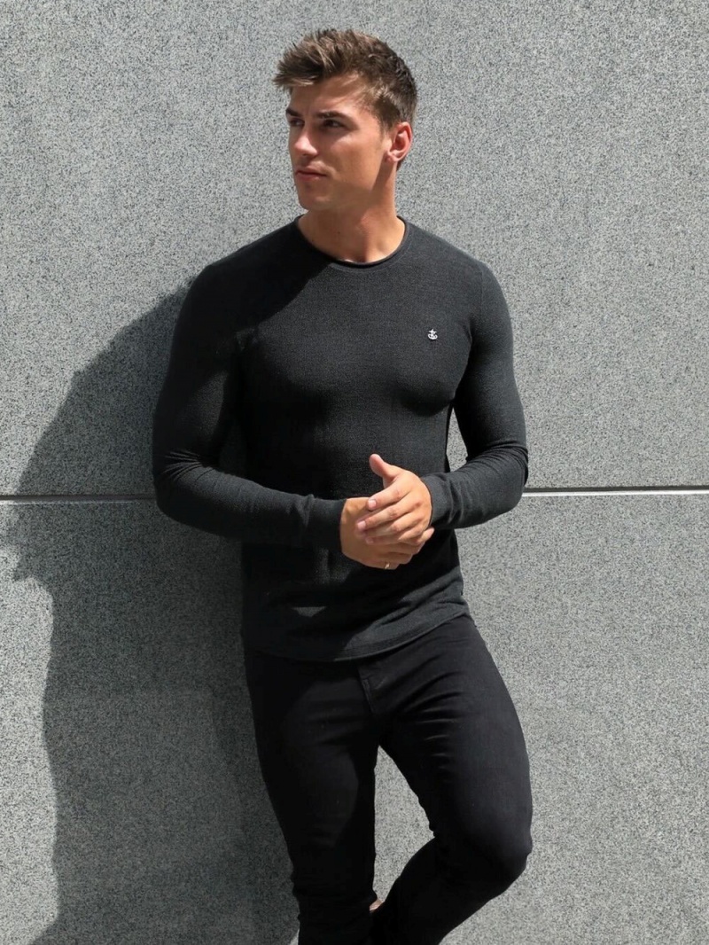 Charcoal Blakely Mason Knit Jumper | JHMC-68349