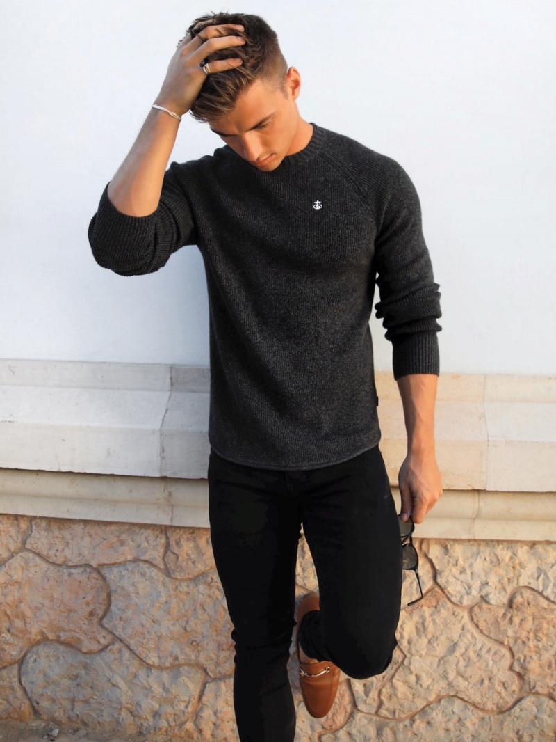 Charcoal Blakely Olton Knit Jumper | DNFS-45961