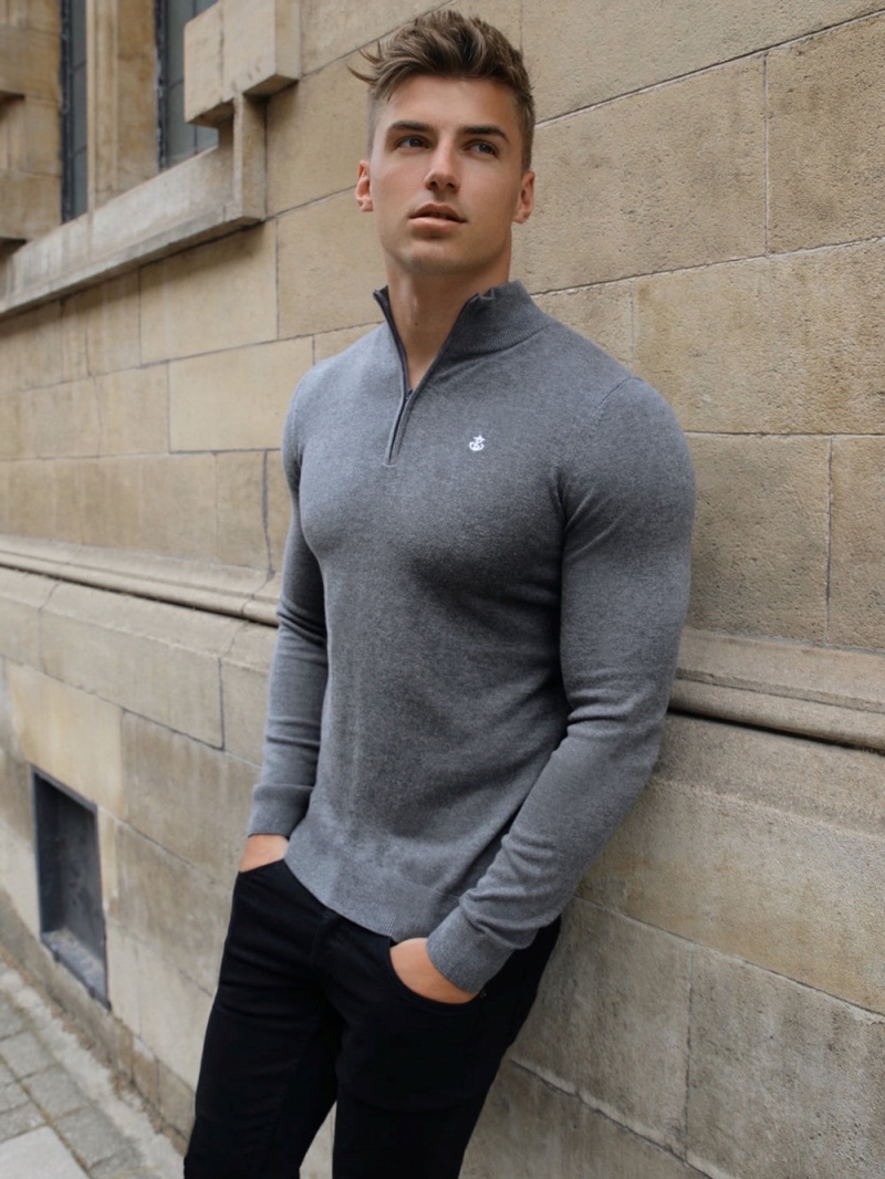 Charcoal Blakely Oxbridge Jumper | RGPB-49826