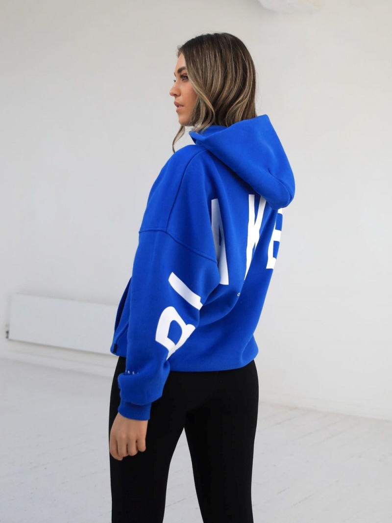 Cobalt Blue Blakely Members Isabel Oversized Hoodie | PNSQ-24517