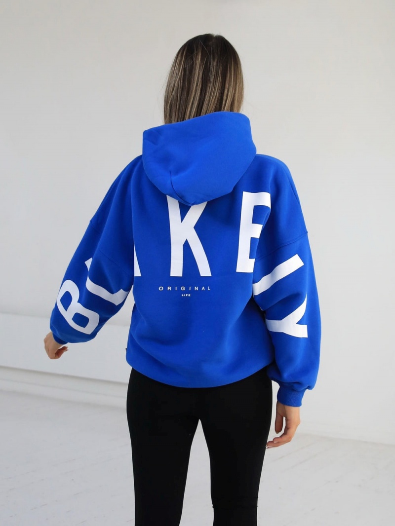 Cobalt Blue Blakely Members Isabel Oversized Hoodie | PNSQ-24517