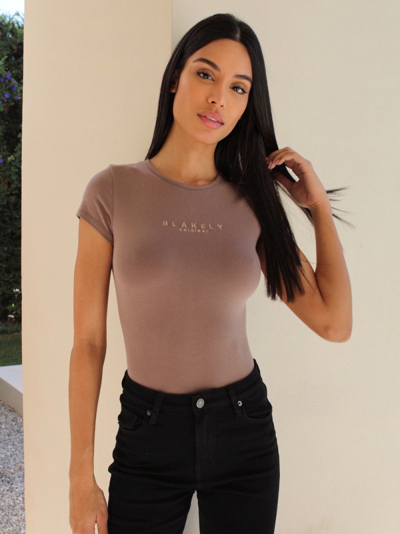 Coffee Blakely Alicia Bodysuit | HQJC-49058