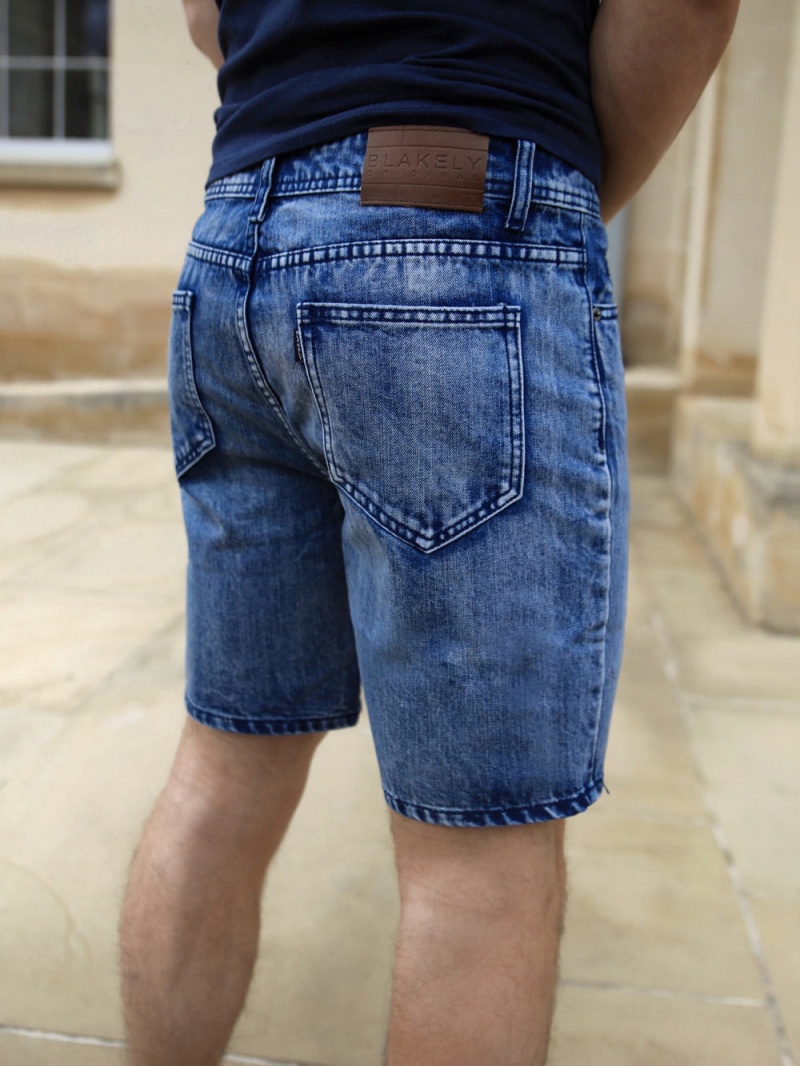 Dark Blue Blakely Denim Shorts | YOEQ-42971