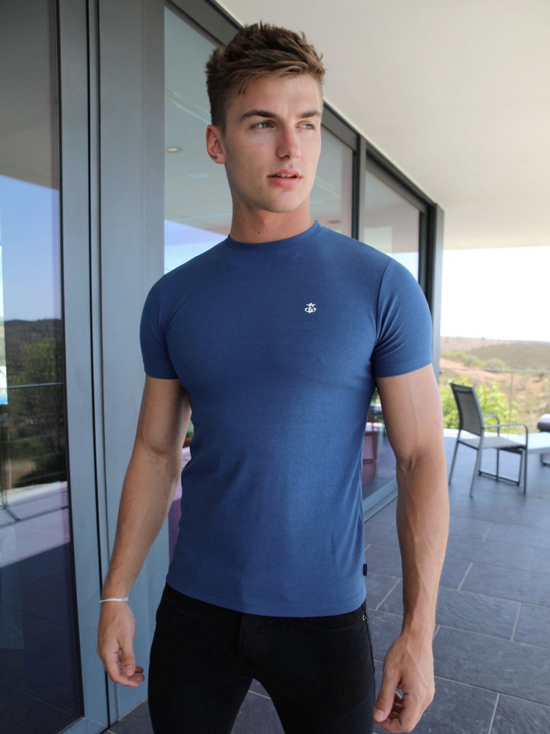 Dark Blue Blakely Eli T-Shirt | IUSN-15784