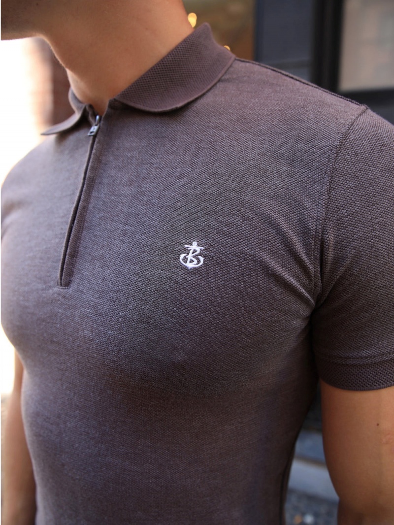 Dark Brown Blakely Aspen Polo | LRXO-41508
