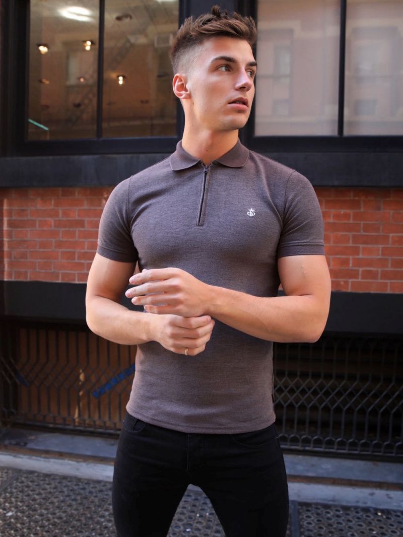 Dark Brown Blakely Aspen Polo | LRXO-41508