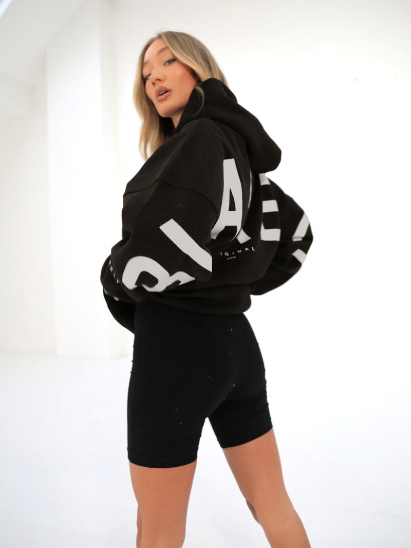 Dark Chocolate Blakely Isabel Oversized Hoodie | DOQB-16547
