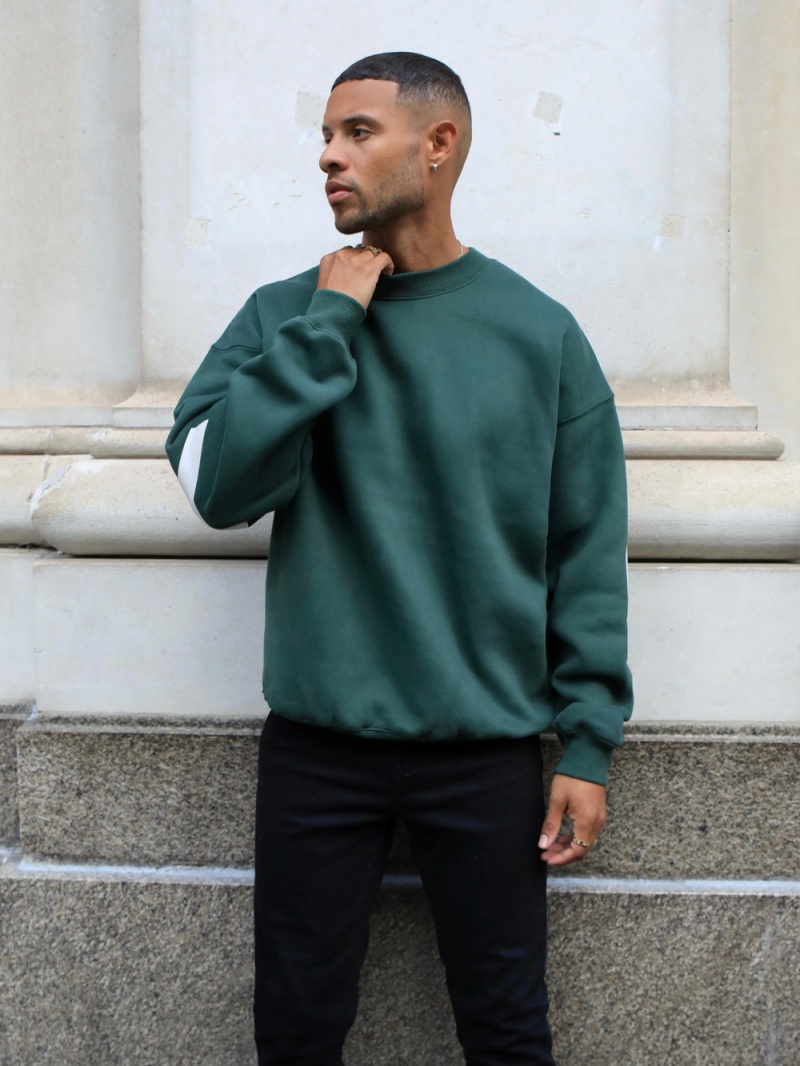 Dark Green Blakely Idris Oversized Jumper | RVOE-23840