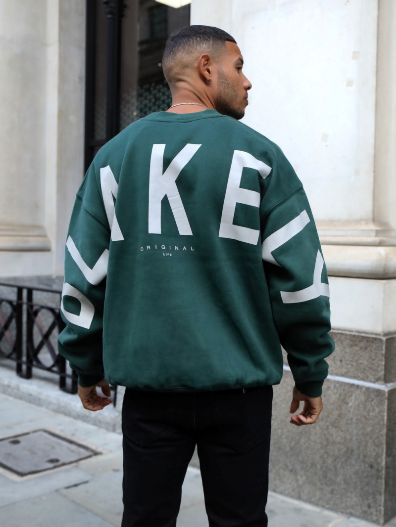 Dark Green Blakely Idris Oversized Jumper | RVOE-23840