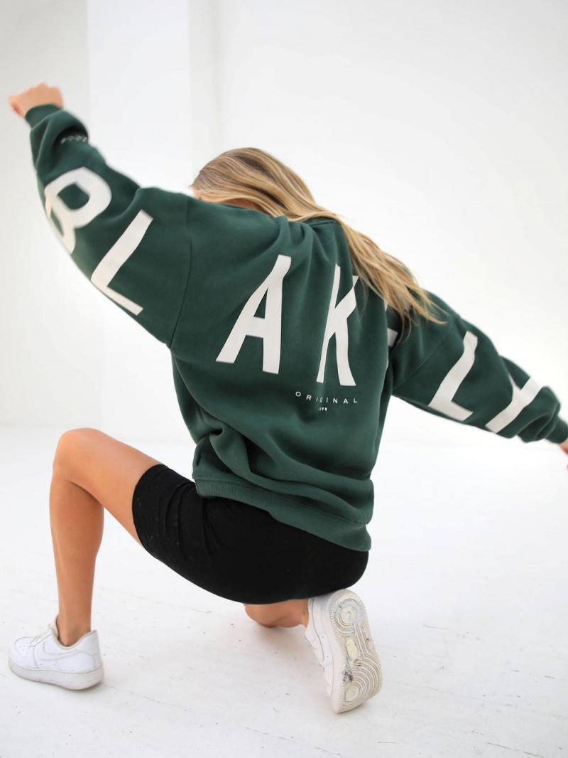 Dark Green Blakely Isabel Oversized Jumper | ROGK-04327