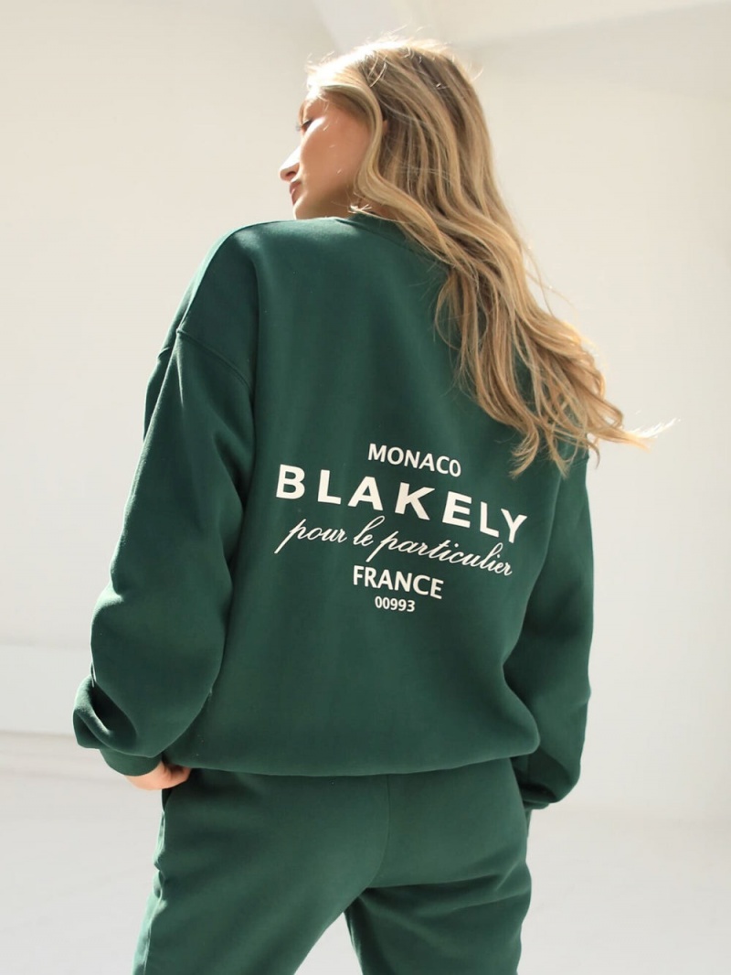 Dark Green Blakely Monaco Women's Jumper | UQGW-54039