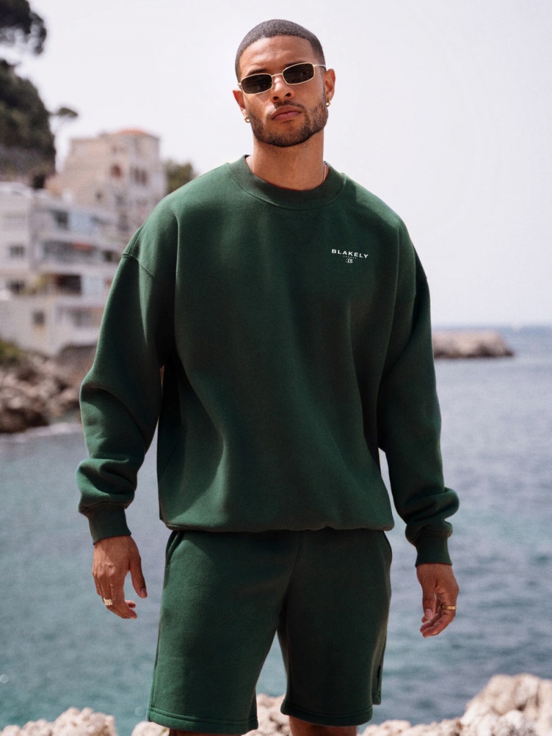 Dark Green Blakely Riviera Initial Jumper | BWOS-98465