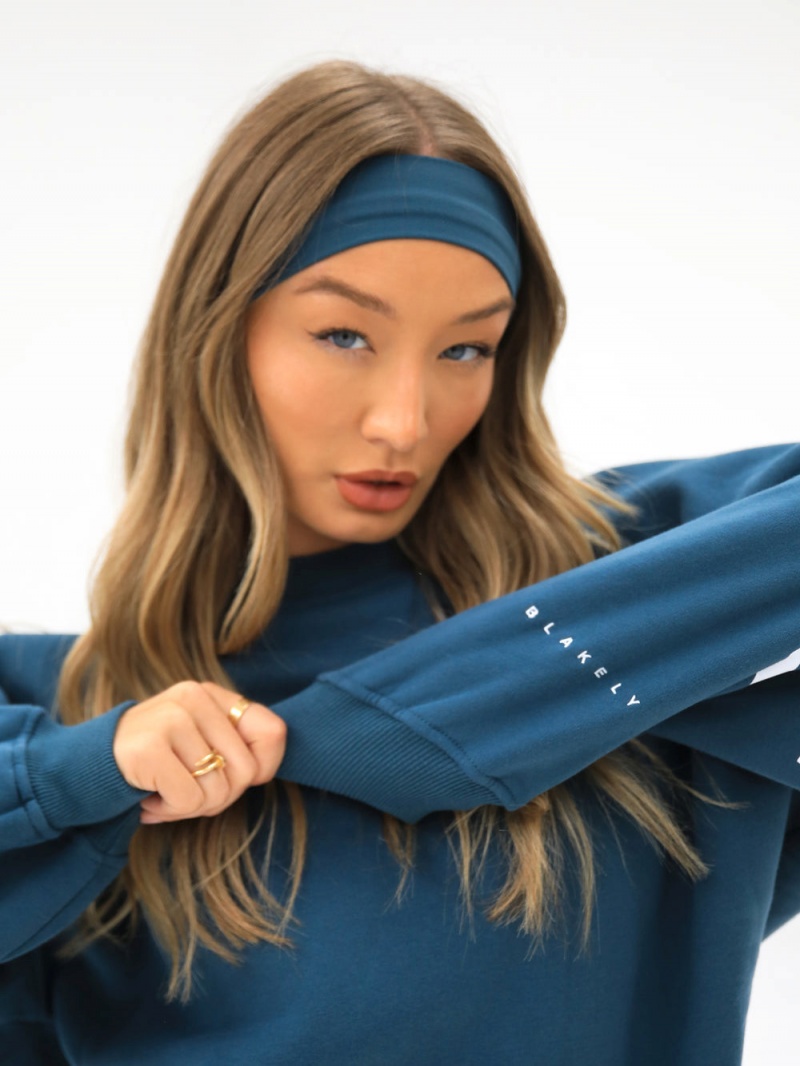 Dark Teal Blakely Soft Headband | IOFU-90625