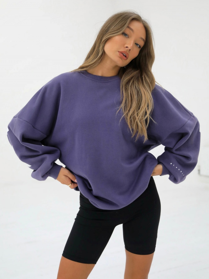 Dusky Purple Blakely Isabel Oversized Jumper | IGVS-63748