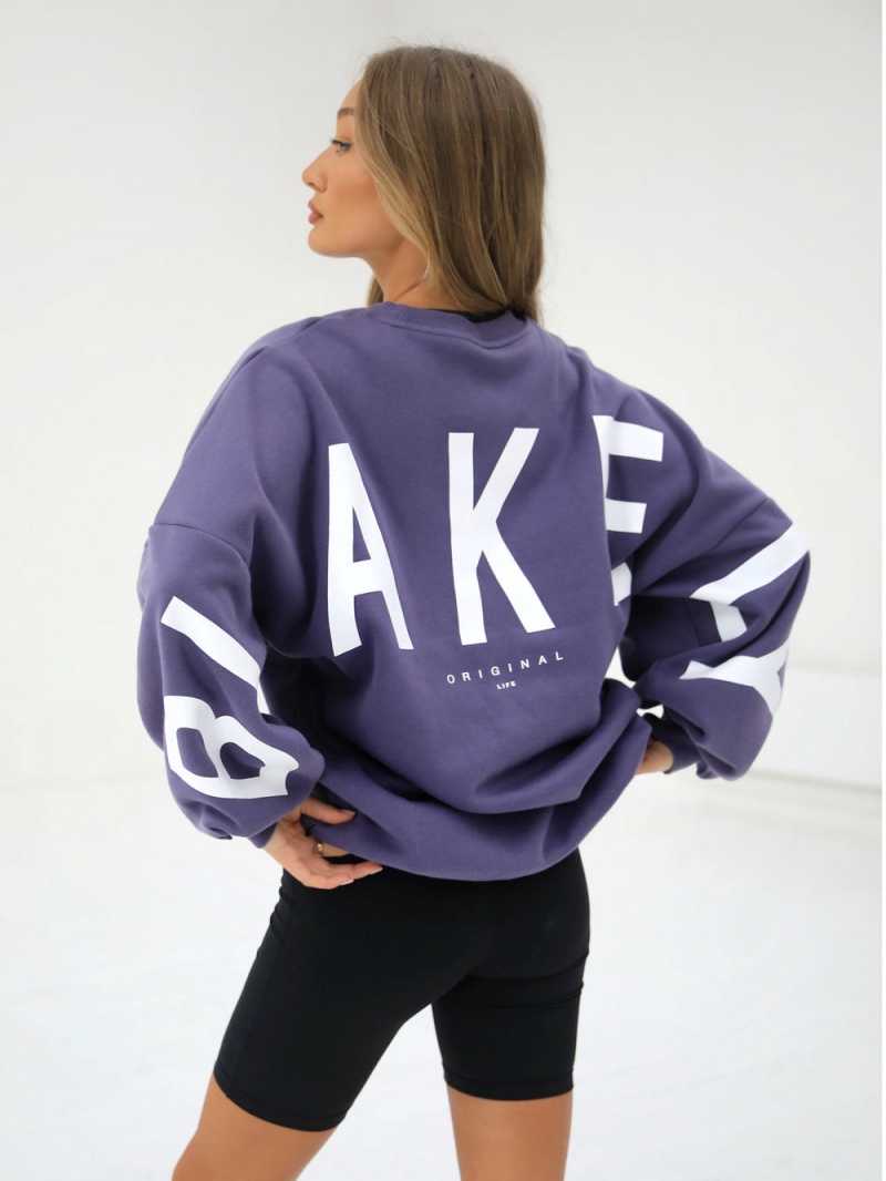 Dusky Purple Blakely Isabel Oversized Jumper | IGVS-63748