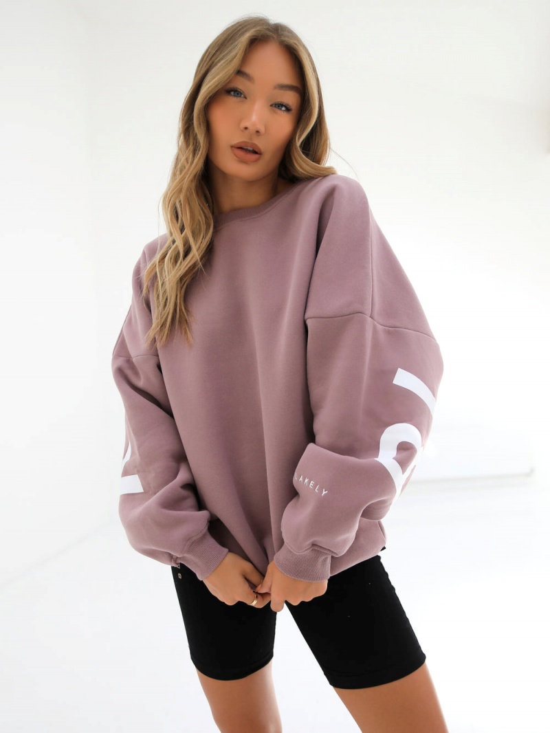 Dusty Pink Blakely Isabel Oversized Jumper | JOUA-05816