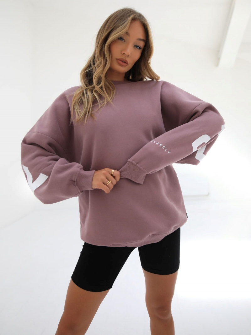 Dusty Pink Blakely Isabel Oversized Jumper | JOUA-05816