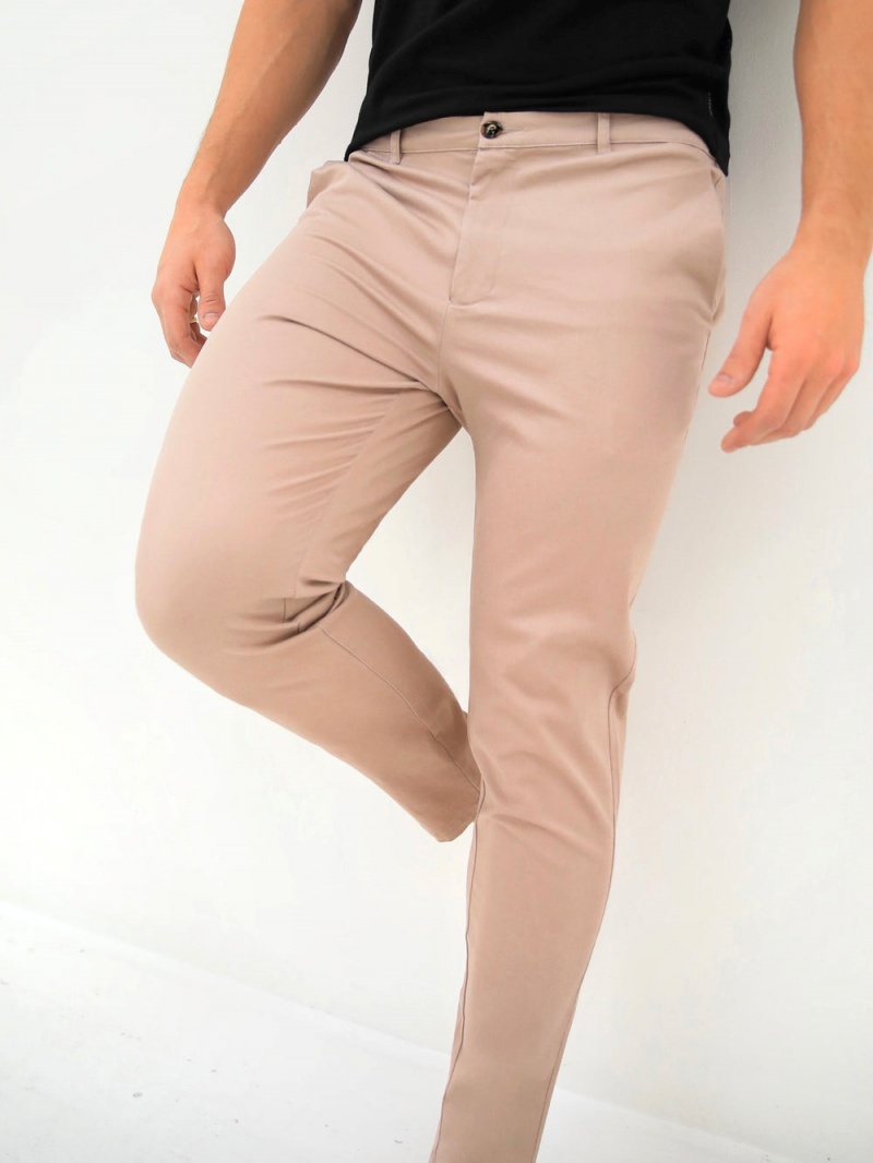 Dusty Pink Blakely Kingsley Slim Fit Tailored Chinos | OCQB-45286