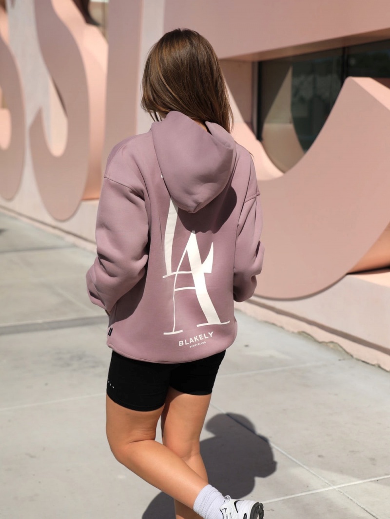 Dusty Pink Blakely Studio Relaxed Hoodie | XZAM-24619