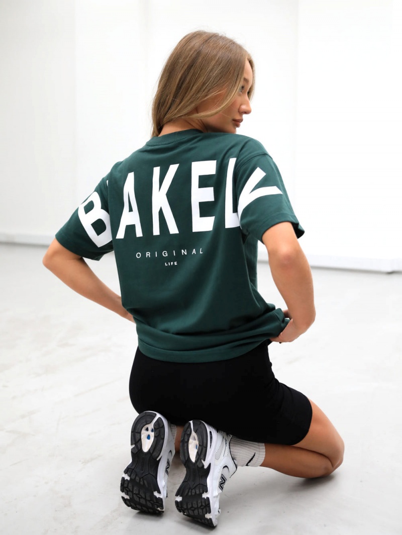 Forest Green Blakely Isabel Oversized T-Shirt | ZCLQ-85164