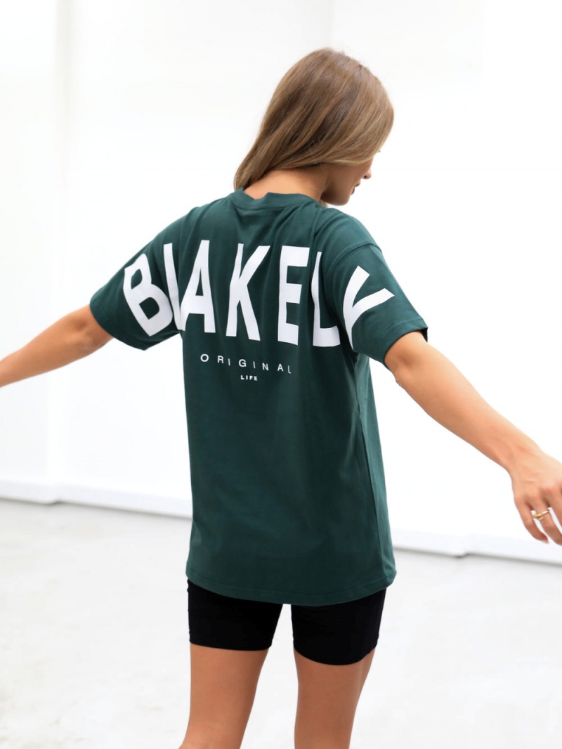 Forest Green Blakely Isabel Oversized T-Shirt | ZCLQ-85164