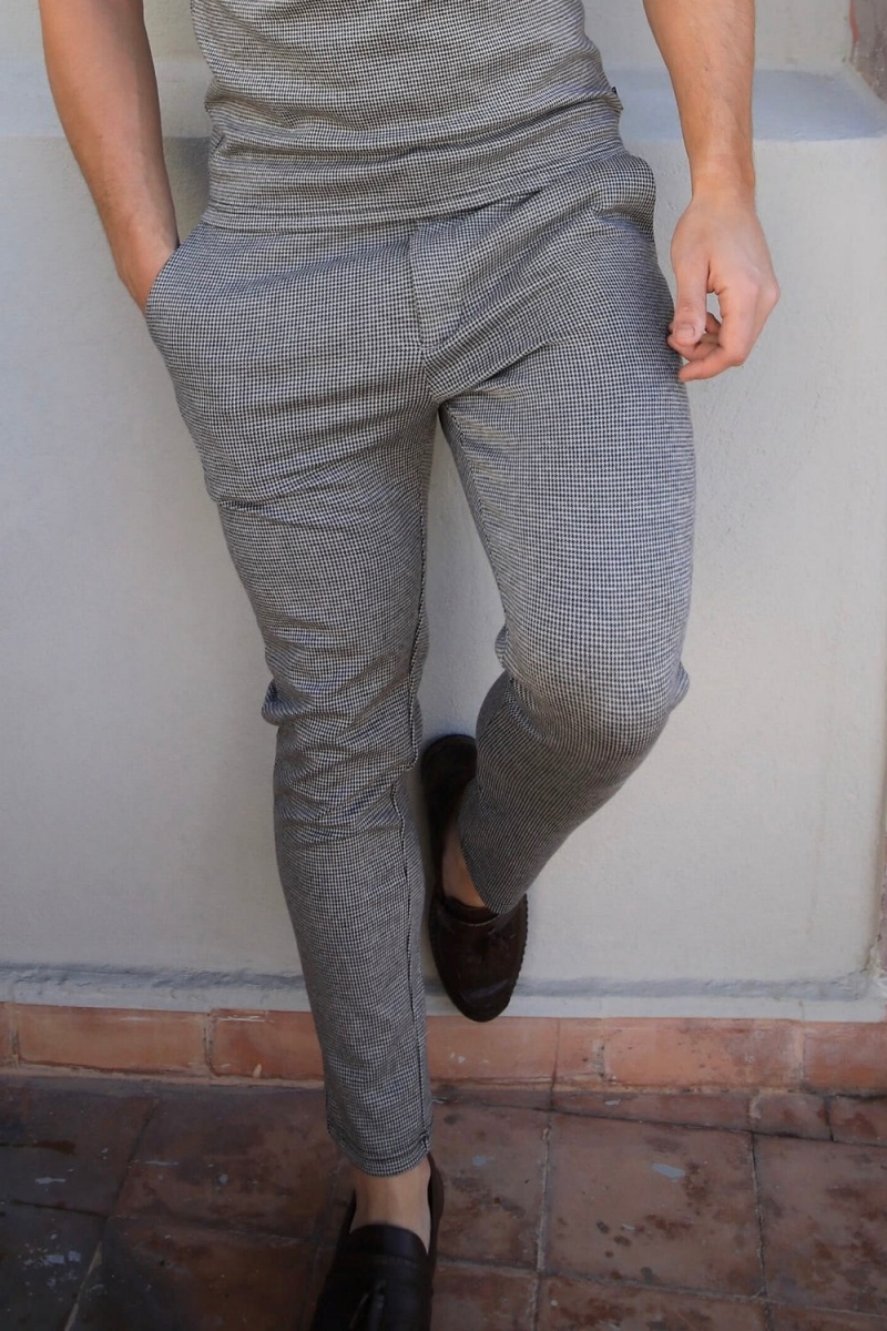 Gold Blakely Midar Check Chinos | DBXZ-59073