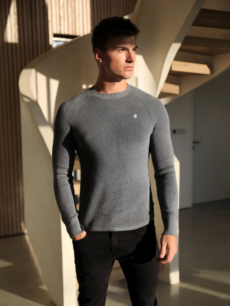 Graphite Blakely Olton Knit Jumper | IBUP-56014