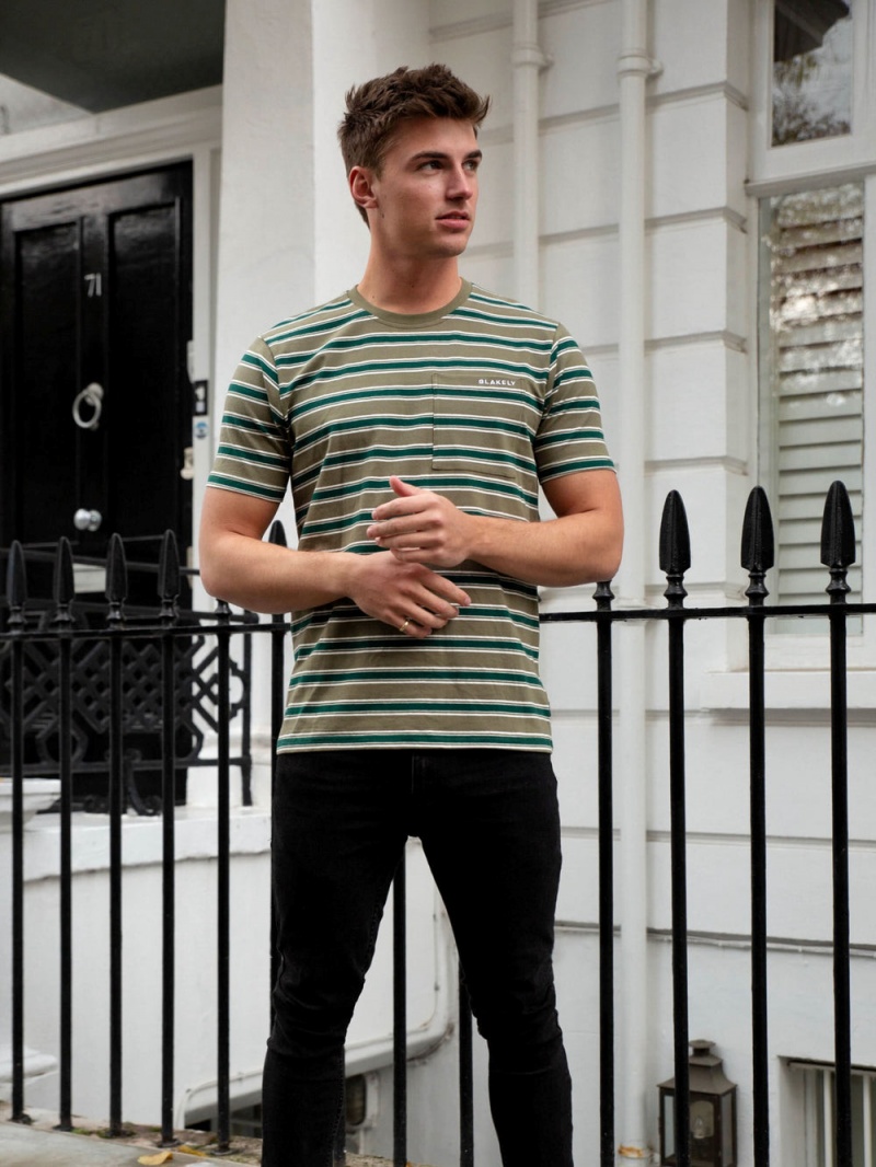 Green Blakely Alban Relaxed T-Shirt | HGAZ-04931