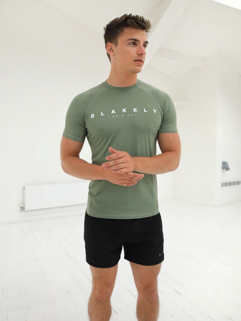Green Blakely Apex Active T-Shirt | AUHI-46197