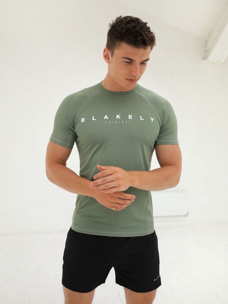 Green Blakely Apex Active T-Shirt | AUHI-46197