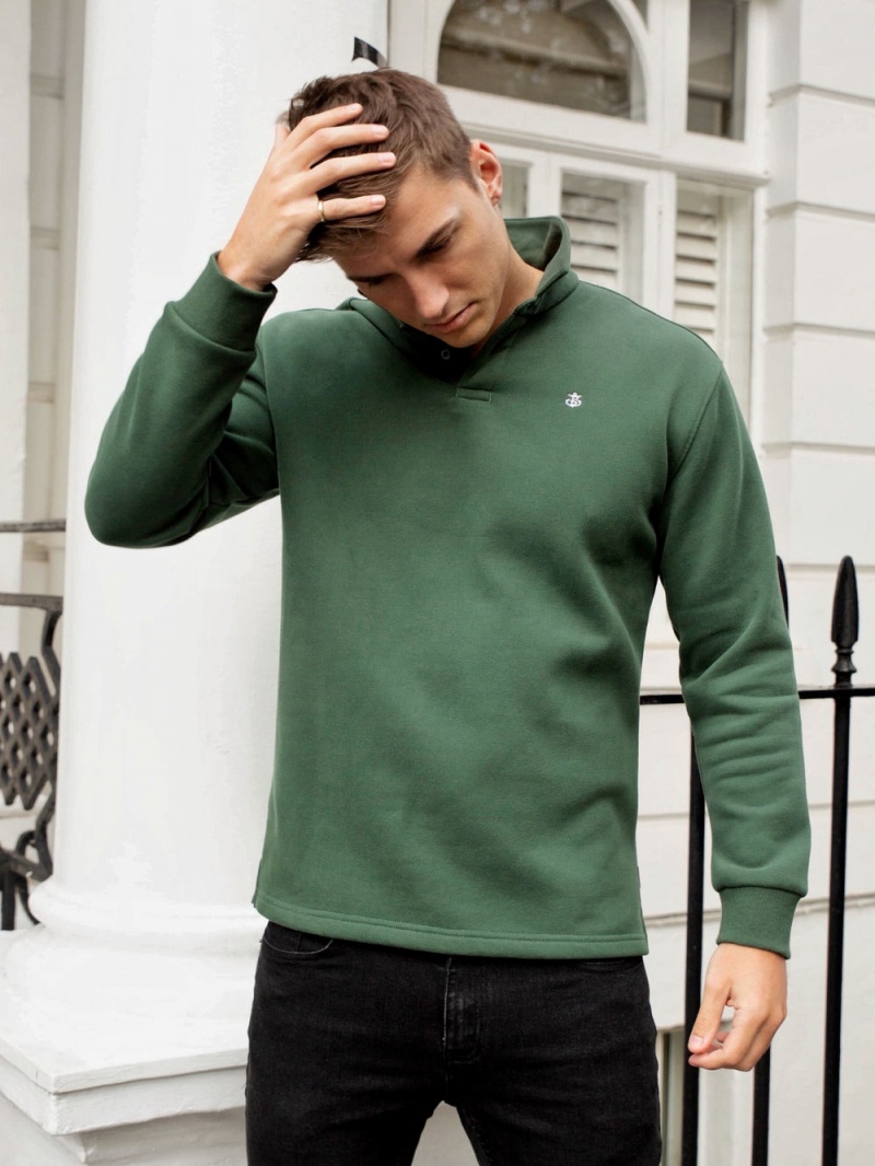 Green Blakely Otley Collared Jumper | VMIJ-85140