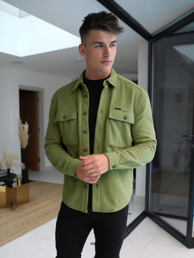 Green Blakely Richmond Oversized Shirt | IXEU-12478