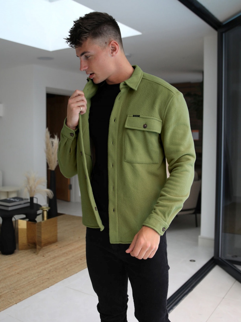 Green Blakely Richmond Oversized Shirt | IXEU-12478