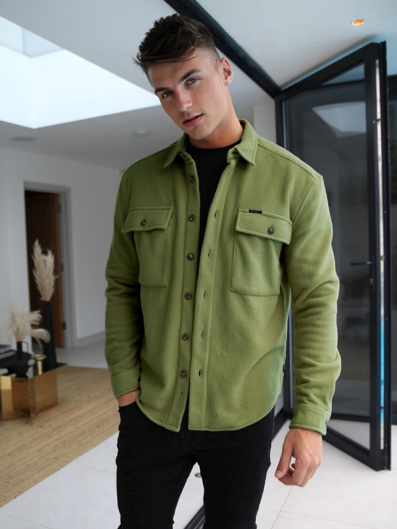 Green Blakely Richmond Oversized Shirt | IXEU-12478