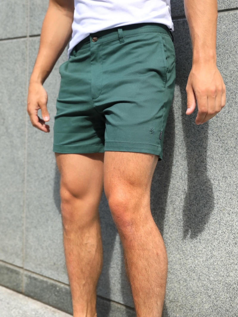 Green Blakely Sanremo Chino Shorts | KRZQ-43609