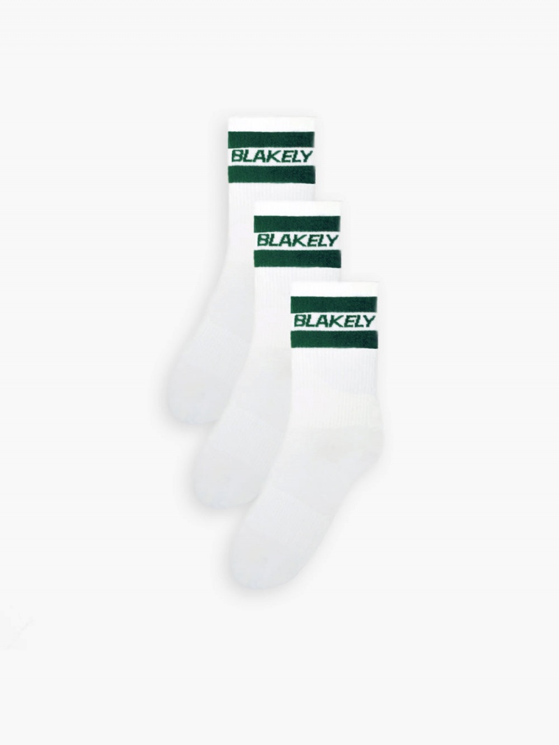 Green Blakely Signature Socks 3 Pack | JQXV-86932