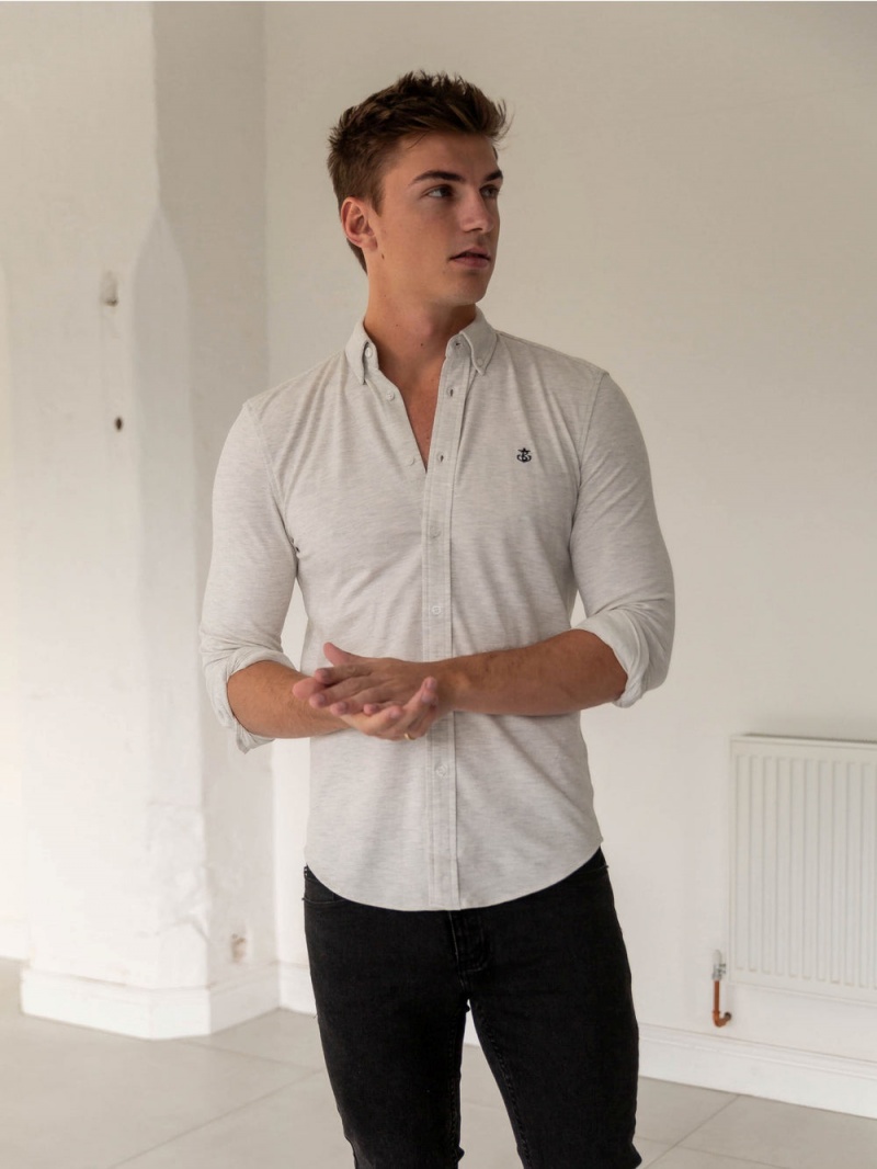 Grey Blakely Arlo Soft Stretch Shirt | ETHF-15630