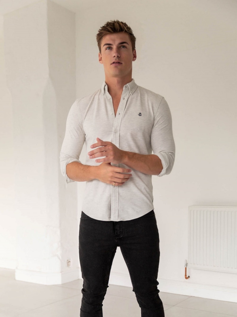 Grey Blakely Arlo Soft Stretch Shirt | ETHF-15630