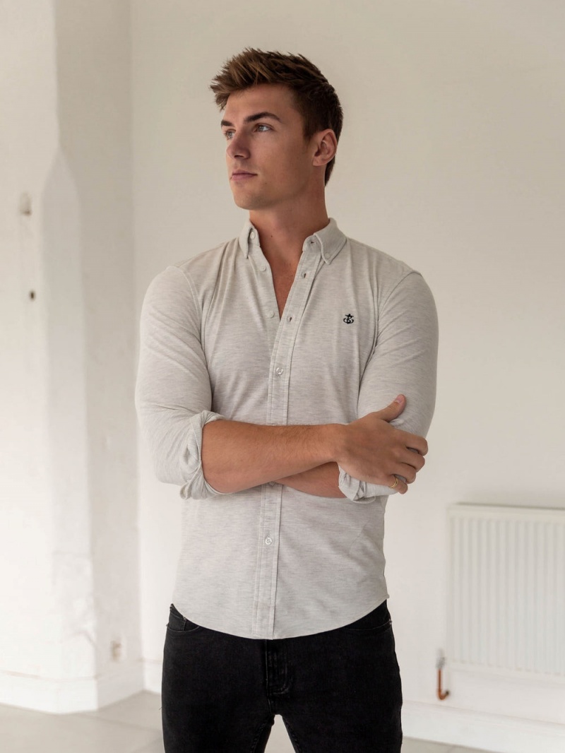 Grey Blakely Arlo Soft Stretch Shirt | ETHF-15630